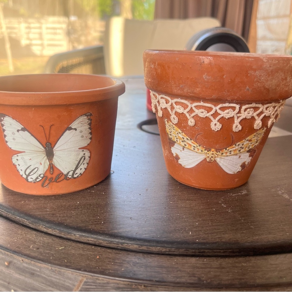 Customized Terra Cotta flower pot w/catch plate - Picture 4 of 8